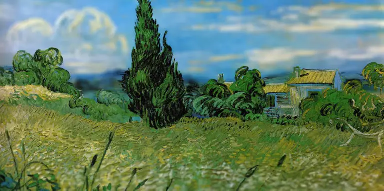 Detalle de una pintura de Van Gogh con tilt-shift.