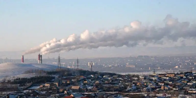 Fotografía del horizonte de Magnitogorsk.