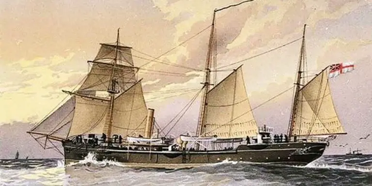 Pintura del HMS Trush.