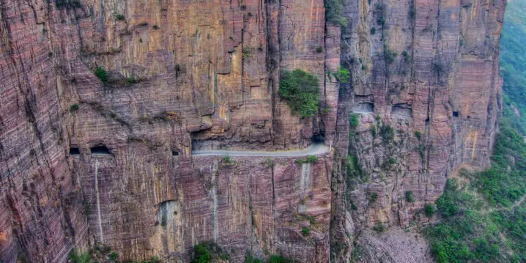 Fotografía aérea del túnel de Guoliang.