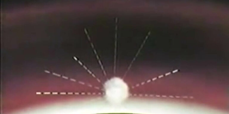 Uno de los diagramas explicativos de las explosiones nucleares espaciales de 1962.