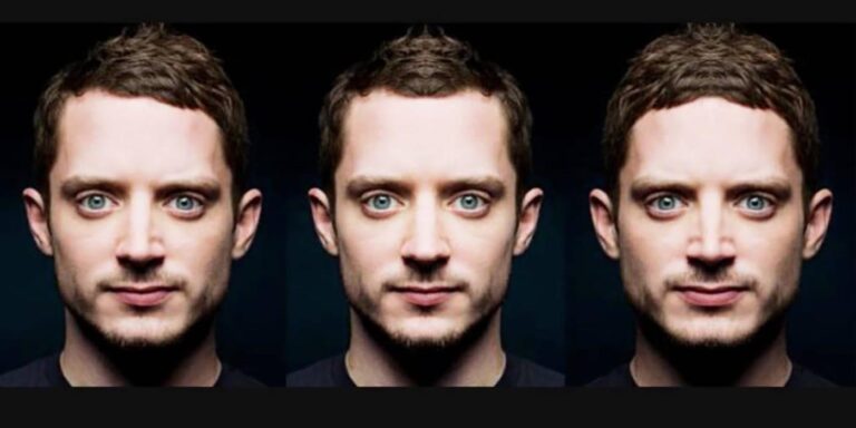 Elijah Wood efecto de simetría facial en el cual determinamos su lado dominante.