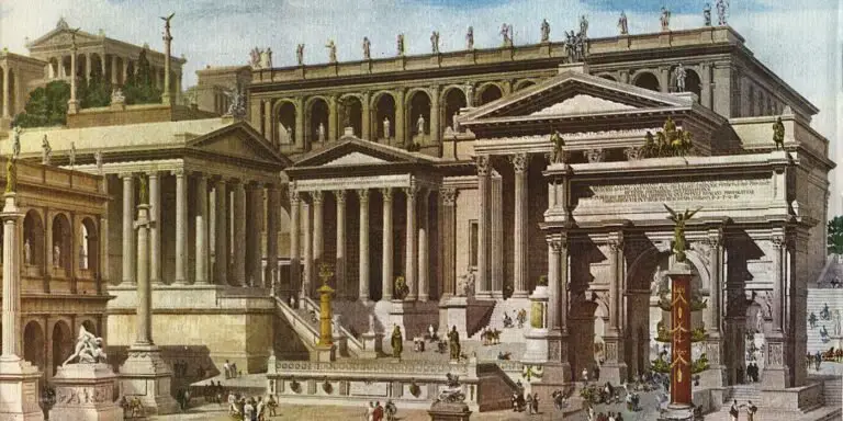 Ilustración del Foro Romano por Becchetti, siglo XIX.