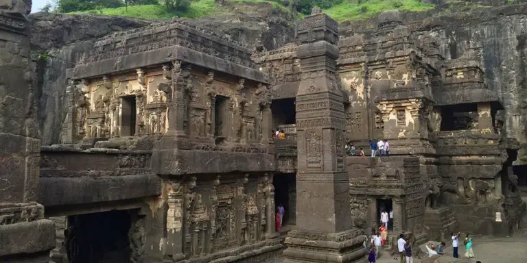 Detalle del templo de Ellora.